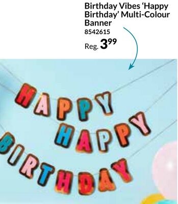 Birthday Vibes 'Happy Birthday' Multi-Colour Ba…