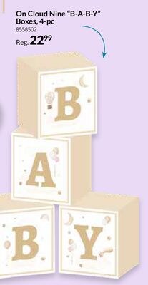 On Cloud Nine "B-A-B-Y" Boxes, 4-pc