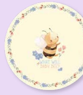 What Will Baby Bee Dinner Plate, 9-in, 8-ct
