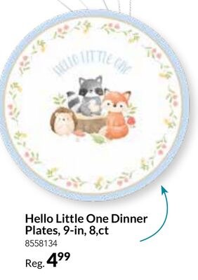 Hello Little One Dinner Plates, 9-in, 8, ct
