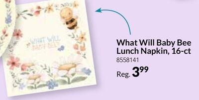 What Will Baby Bee Lunch Napkin, 16-ct