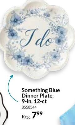 Something Blue Dinner Plate, 9-in, 12-ct