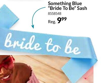 Something Blue" Bride To Be" Sash