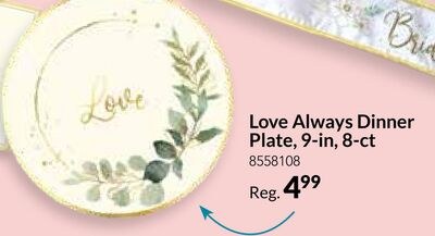 Love Always Dinner Plate, 9-in, 8-ct