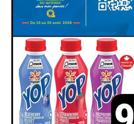 Yogourt à boire Yop