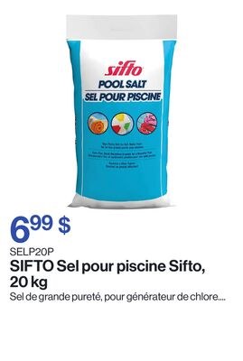 Sel pour piscine Sifto, 20 kg