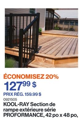 Section de rampe extérieure série PROFORMANCE, …