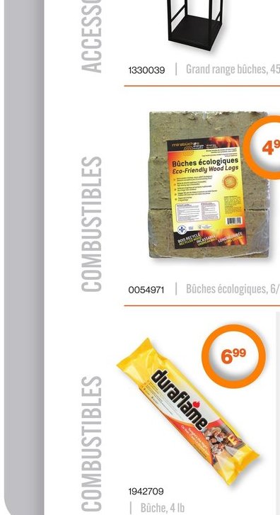 Grand range bûches, 45 po
