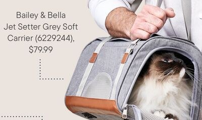 Bailey & Bella Jet Setter Grey Soft Carrier