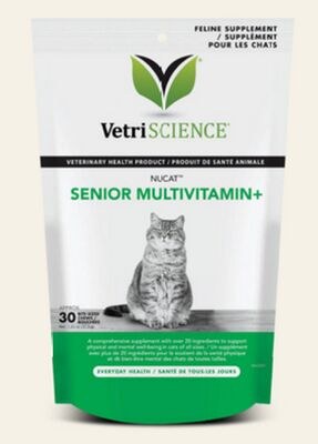 VetriScience Nu Cat Senior MultiVitamin+ Cat Su…