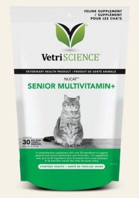 VetriScience Nu Cat Senior MultiVitamin+ Cat Su…