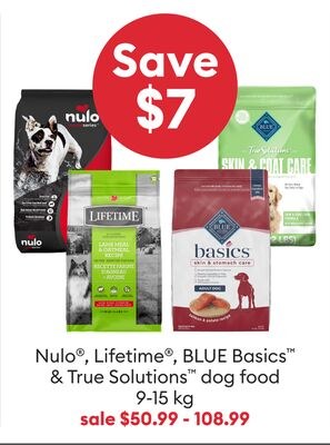 Aliments pour chiens Nulo®, Lifetime®, BLUE Bas…