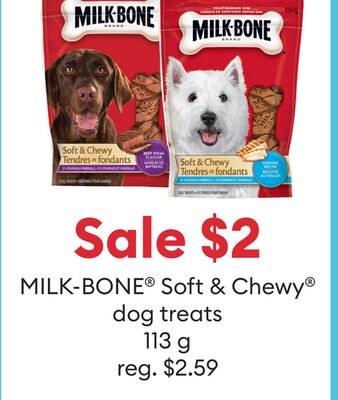 GÂTERIE DU MOIS : Friandises moelleuses et fondantes pour chiens MILK-BONE® 113 g