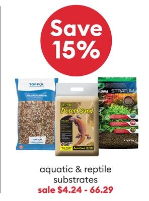 substrats aquatiques et pour reptiles