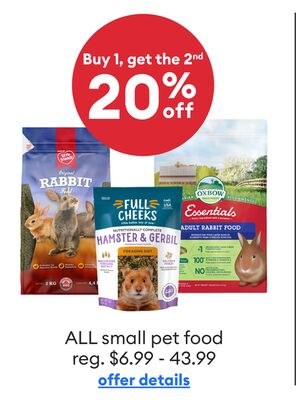 Tous les aliments pour petits animaux