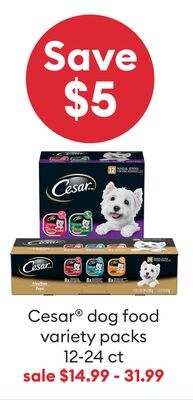 Cesar® dog food variety packs
