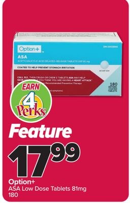 Option+ ASA Low Dose Tablets 81mg