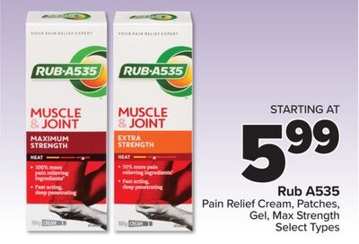 Rub A535 Pain Relief Cream, Patches, Gel, Max S…