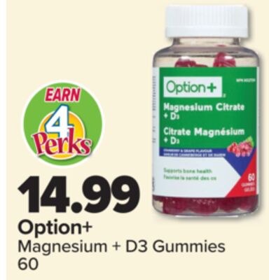 Option+ Magnesium + D3 Gummies