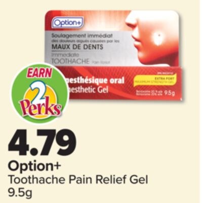 Option+ Toothache Pain Relief Gel
