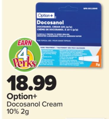 Option+ Docosanol Cream
