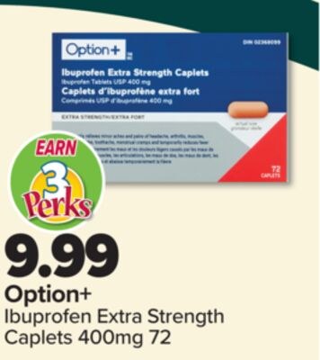 Option+ Ibuprofen Extra Strength Caplets