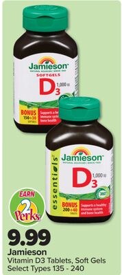 Jamieson Vitamin D3 Tablets, Soft Gels