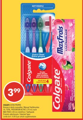 COLGATE EXTRA PROPRE Brosses à dents manuelles …