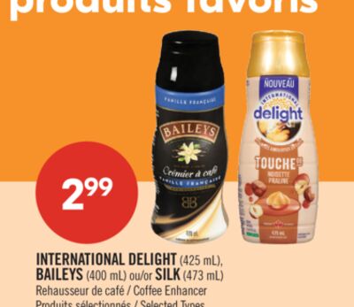 INTERNATIONAL DELIGHT (425 mL), BAILEYS (400 mL…