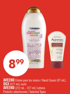 AVEENO Crème pour les mains (97 mL), OGX (577 m…