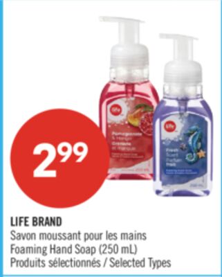 LIFE BRAND Savon moussant pour les mains