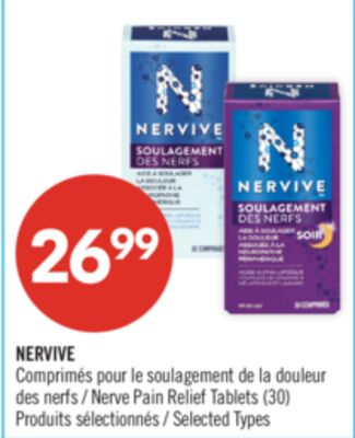 NERVIVE Comprimés pour le soulagement de la dou…