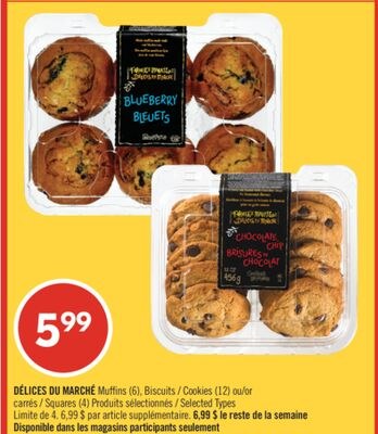 DÉLICES DU MARCHÉ Muffins (6), Biscuits (12) ou…