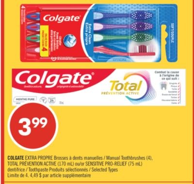 COLGATE EXTRA PROPRE Brosses à dents manuelles …