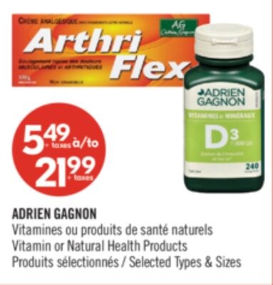 ADRIEN GAGNON Vitamines ou produits de santé na…