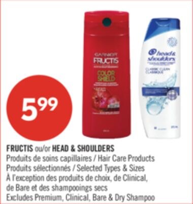 FRUCTIS ou HEAD & SHOULDERS Produits de soins c…