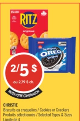 CHRISTIE Biscuits ou craquelins