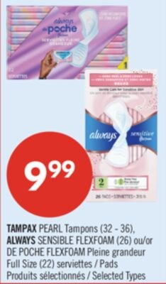 TAMPAX PEARL Tampons (32 - 36), ALWAYS SENSIBLE…