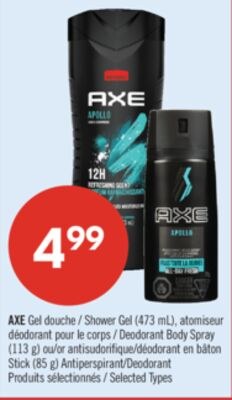 AXE Gel douche (473 mL), atomiseur déodorant po…