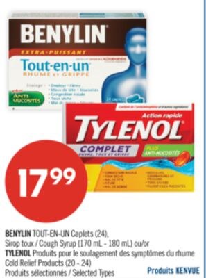 BENYLIN TOUT-EN-UN Caplets (24), Sirop toux (17…