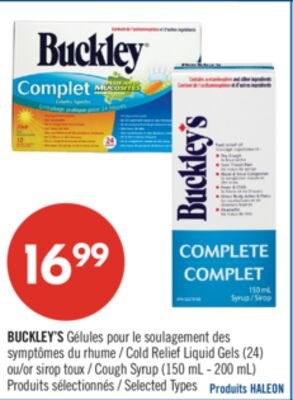 BUCKLEY'S Gélules pour le soulagement des sympt…