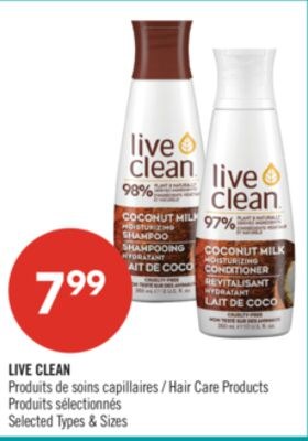 LIVE CLEAN Hair Care Products