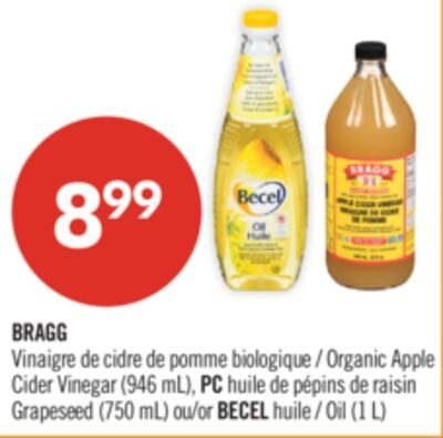 BRAGG Vinaigre de cidre de pomme biologique (94…