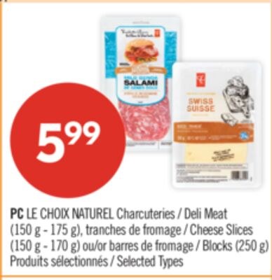 PC LE CHOIX NATUREL Charcuteries (150 g - 175 g…