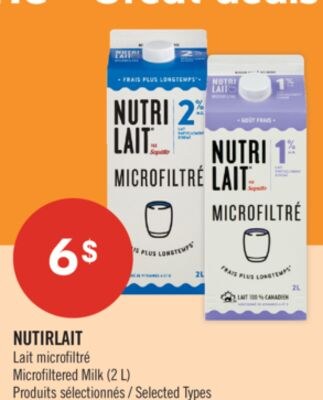 NUTIRLAIT Lait microfiltré