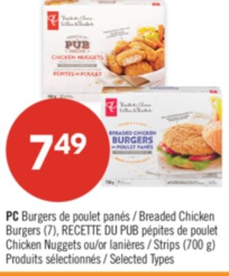 PC Burgers de poulet panés (7), RECETTE DU PUB …