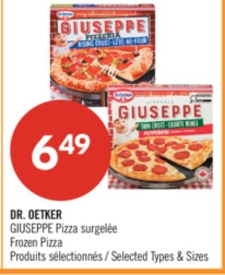 DR. OETKER GIUSEPPE Pizza surgelée