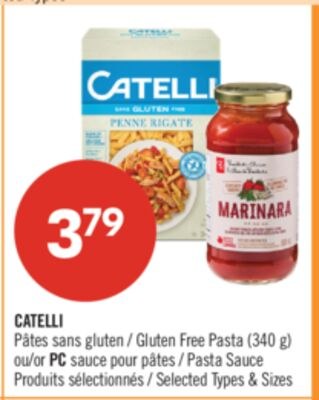 CATELLI Påtes sans gluten (340 g) ou PC sauce p…