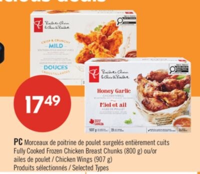PC Morceaux de poitrine de poulet surgelés enti…
