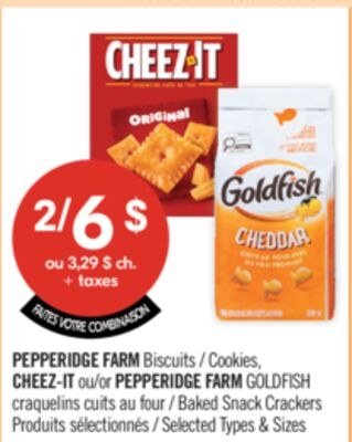 PEPPERIDGE FARM Biscuits CHEEZ-IT ou PEPPERIDGE…